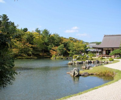 Tenryu-ji (Arashiyama, Kyoto), jardin zen et enceinte du temple