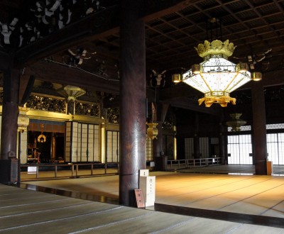 Nishi Hongan-ji (Kyoto), vue intérieure de l'Amida-do