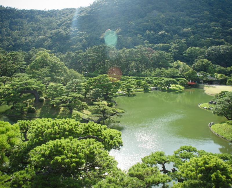 Ritsurin Koen (Takamatsu), Vue en hauteur sur le jardin Ritsurin Koen (Takamatsu), Vue en hauteur sur le jardin
