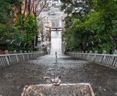 Tokyo, Atago-jinja, vue du haut des marches