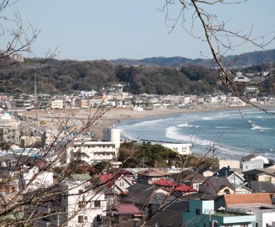 Kamakura, vue sur la ville de la baie de Sagami depuis le temple Hase-dera