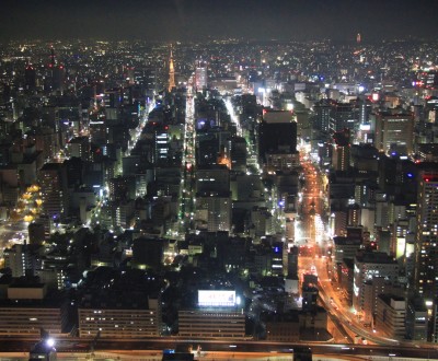 Midland Square (Nagoya), Vue nocturne sur la ville depuis l'observatoire Sky Promenade