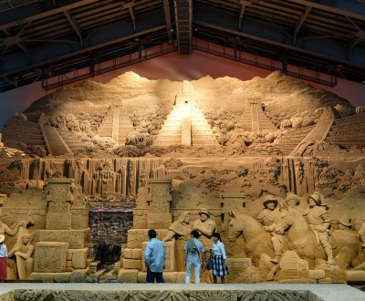 Musée du sable de Tottori, exposition sur l'Amérique du Sud (2016)