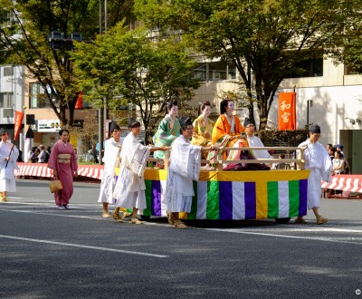 Jidai Matsuri (Kyoto), char de la princesse Kazu (Kazunomiya, 1846 - 1877), époque Edo 