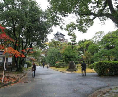 Château d'Hiroshima, vue du parc