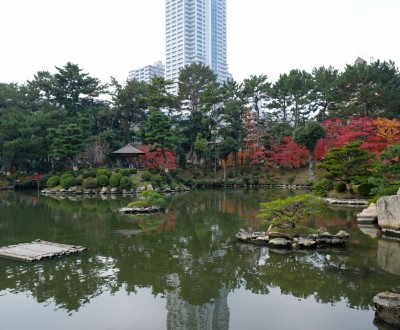 Jardin Shukkei-en dans le centre-ville d'Hiroshima