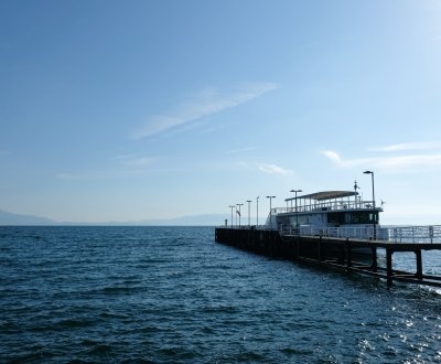 Takashima (Shiga), bateau pour la croisière Chikubushima sur le lac Biwa