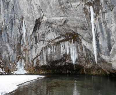 Gorges Geibikei (Iwate) en hiver