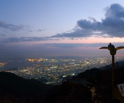 Mont Rokko, panorama nocturne sur le port de Kobe