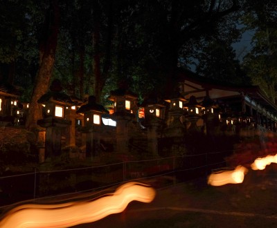 Nara, Kasuga Taisha, Setsubun Mantoro, Allée des lanternes de pierre