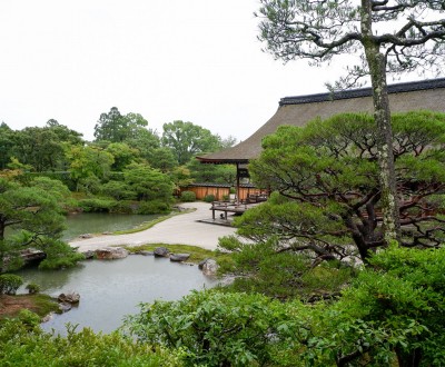 Vue sur le jardin Hokutei et la résidence Goten du Ninna-ji