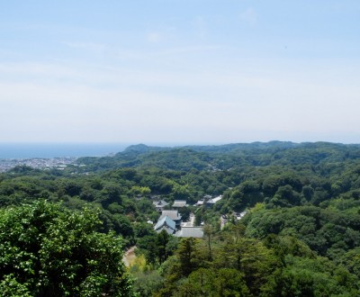 Point de vue sur Kamakura au cours de la randonnée Tenen