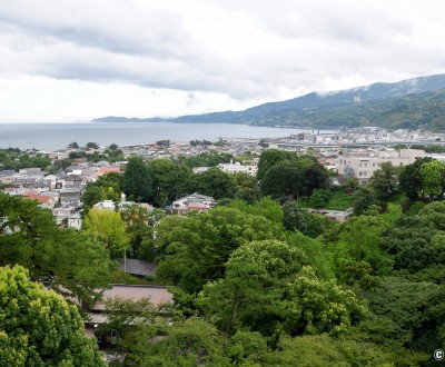 Ville d'Odawara, vue depuis le dernier étage de son château