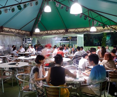 Forest Beer Garden à Tokyo en été