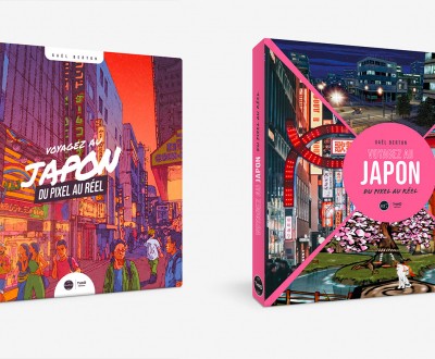 Couvertures du livre "Voyagez au Japon - Du pixel au réel" (éditions classique et First Print)