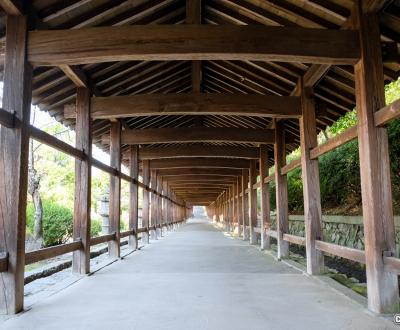 Kibitsu-jinja, passage couvert sur 360 mètres du sanctuaire