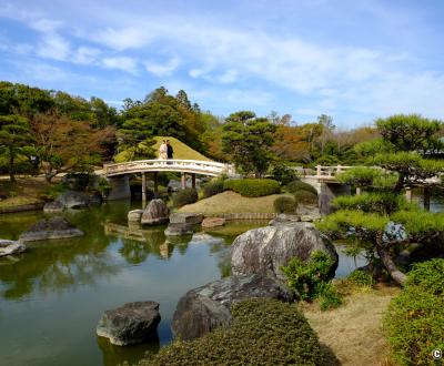Parc Daisen (Sakai, Osaka), plan d'eau du jardin japonais