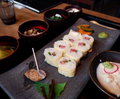 Restaurant Nikko Yubamaki Zen, menu midi avec Maki au Yuba et bœuf de Tochigi 