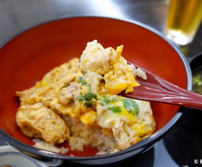 Donburi Oyakodon (riz, omelette et poulet)