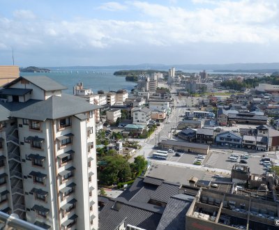 Wakura Onsen, panorama sur la baie de Nano depuis le ryokan Kagaya