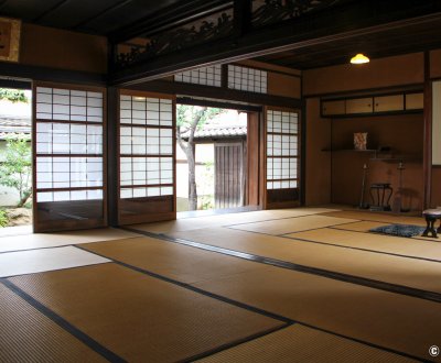 Maison Ohashi (Kurashiki), pièces en tatami réservée à la famille de marchands