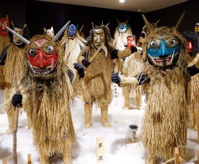 Péninsule d’Oga (Akita), expositions de costumes au Musée Namahage