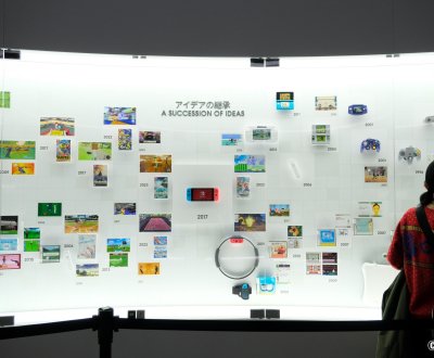 Nintendo Museum (Uji, Kyoto), mur d'expositions du musée historique