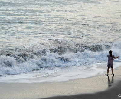 Kamakura (Kanagawa), plage et océan Pacifique au Japon