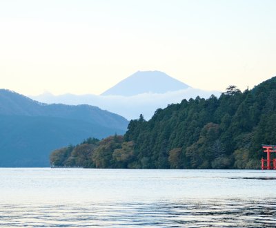 Hakone (Kanagawa), vue sur le Mont Fuji depuis le lac Ashi 2
