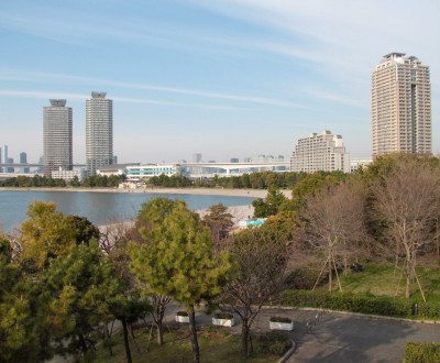 Plage Odaiba en hiver