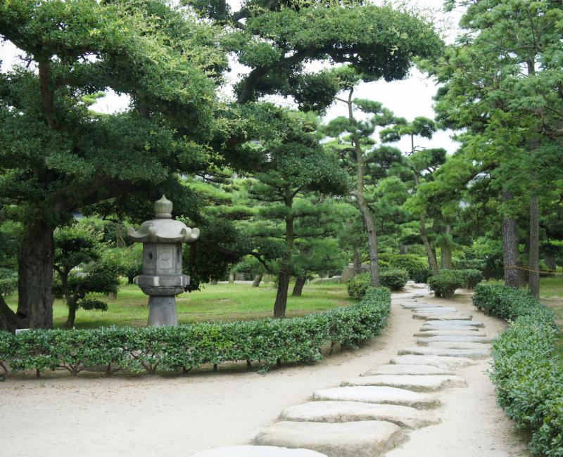 Takamatsu, jardin des ruines du château dans le parc Tamamo 2