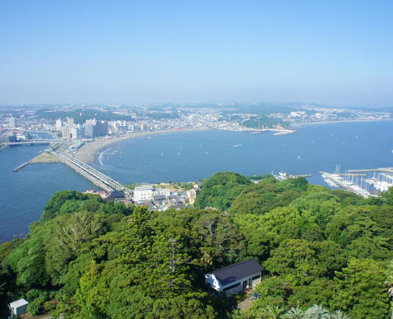 jardin Samuel Cocking (Enoshima), panorama depuis la tour Sea Candle 3 jardin Samuel Cocking (Enoshima), panorama depuis la tour Sea Candle 3