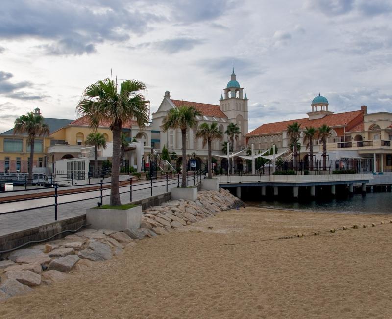 Seaside Momochi (Fukuoka), Vue sur Marizon au coucher du soleil 3