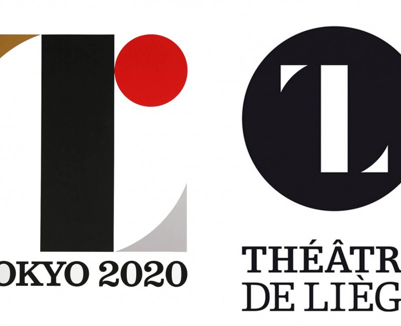 Logos officiels retirés des JO 2020 de Tokyo vs. Logo théâtre Liège