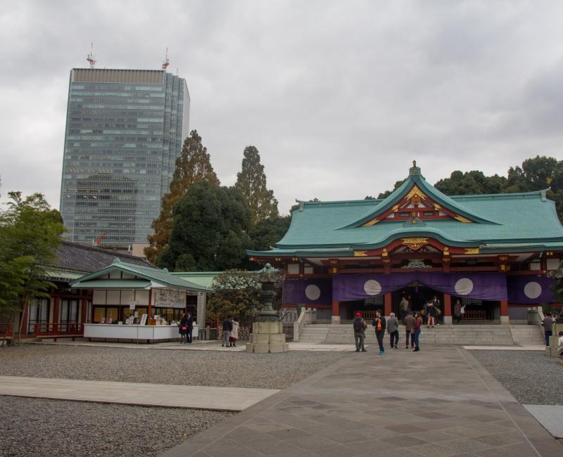 Hie-jinja (Tokyo), pavillon de culte Haiden du sanctuaire Hie-jinja (Tokyo), pavillon de culte Haiden du sanctuaire