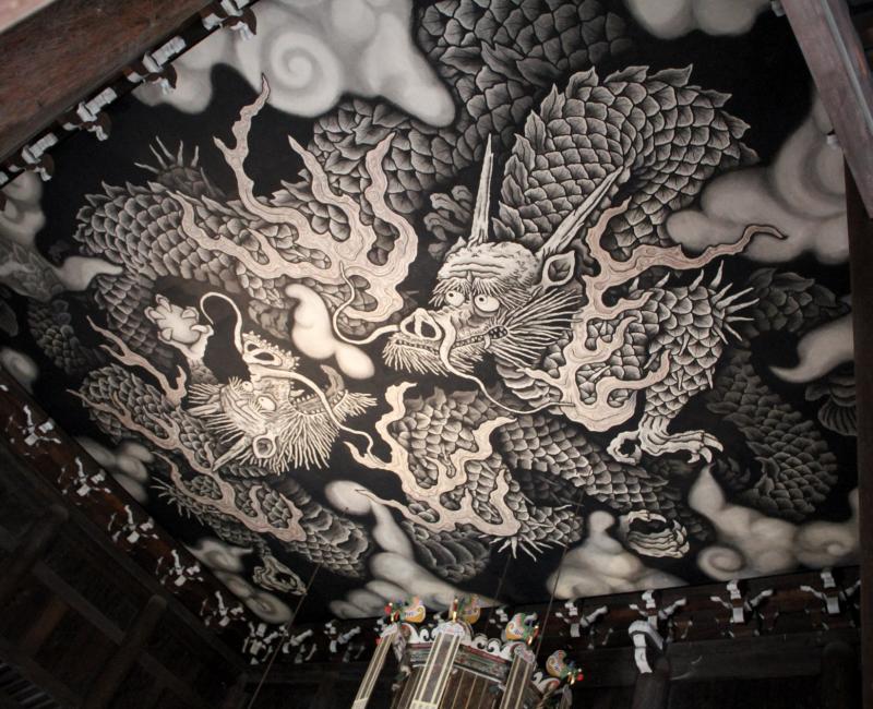 Kennin-ji (Kyoto), Dragons jumeaux de Koizumi Junsaku