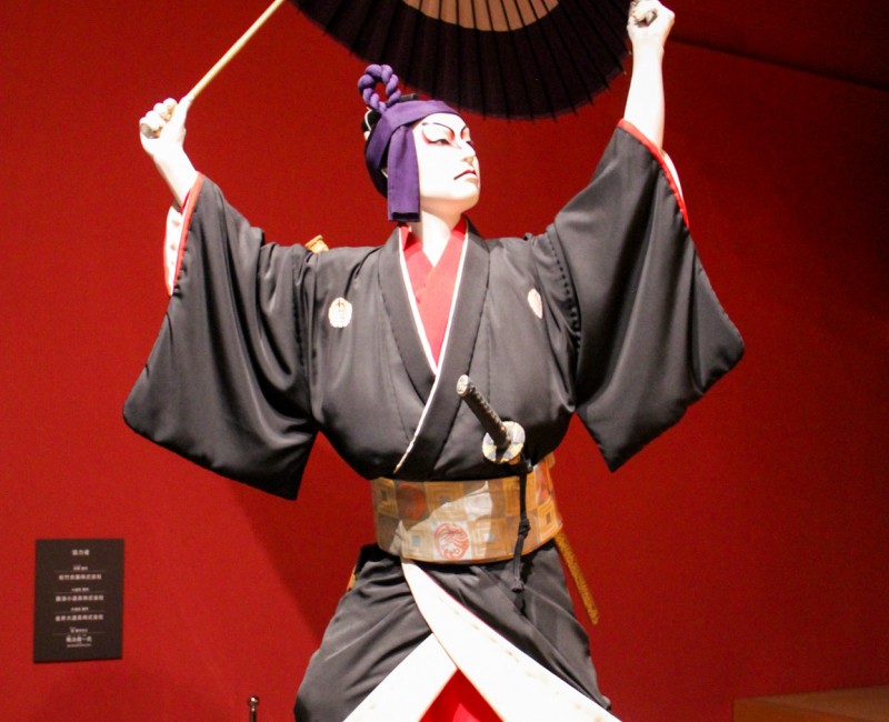 Musée Edo-Tokyo, représentation d'un acteur de kabuki