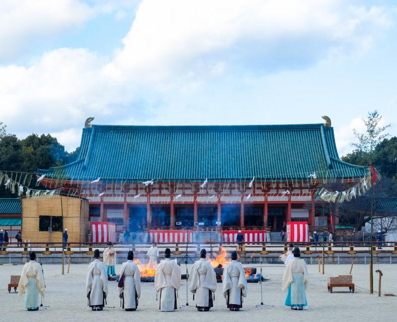 Setsubun, Heian-jingu, rituel du feu Dainanogi 4 Setsubun, Heian-jingu, rituel du feu Dainanogi 4