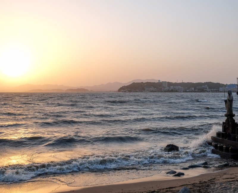 Matsue (Shimane), coucher de soleil sur le lac Shinji