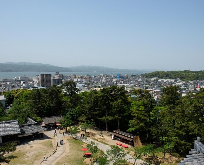 Vue sur Matsue depuis le château 3