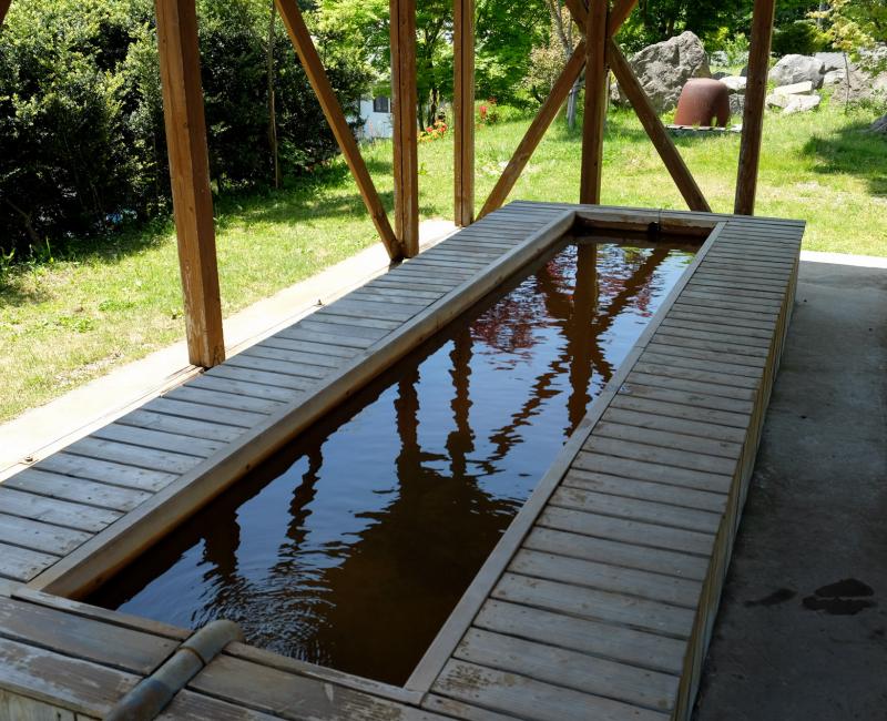 Oda, bain de pieds ashiyu à Sanbe Onsen 2