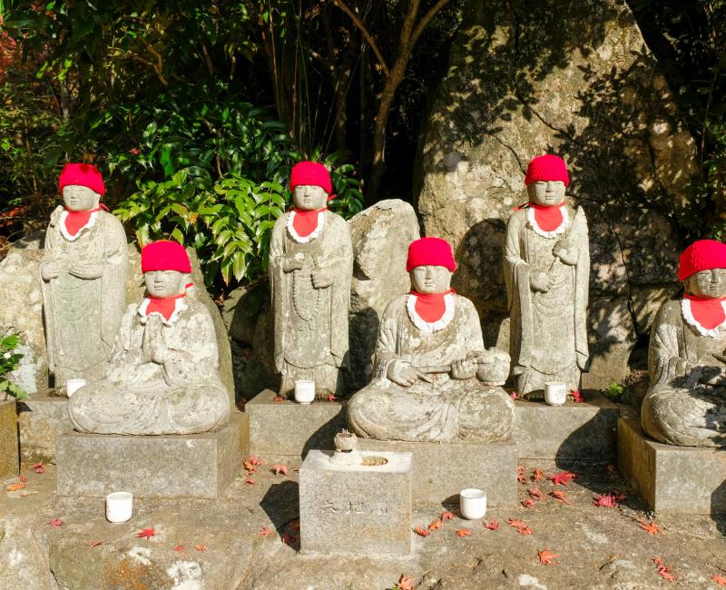 Mitaki-dera (Hiroshima), statues de Jizo 