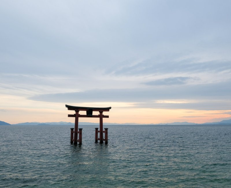 Shirahige-jinja (Takashima, Shiga), Torii flottant sur lac Biwa