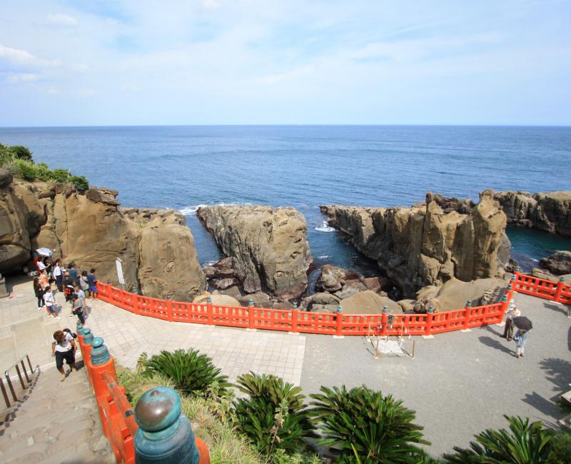 Udo-jingu (Miyazaki), vue sur le littoral depuis le sanctuaire