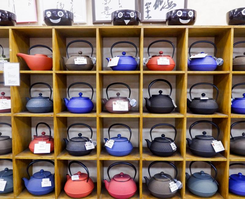 Morioka (Iwate), théières en fonte Iwachu