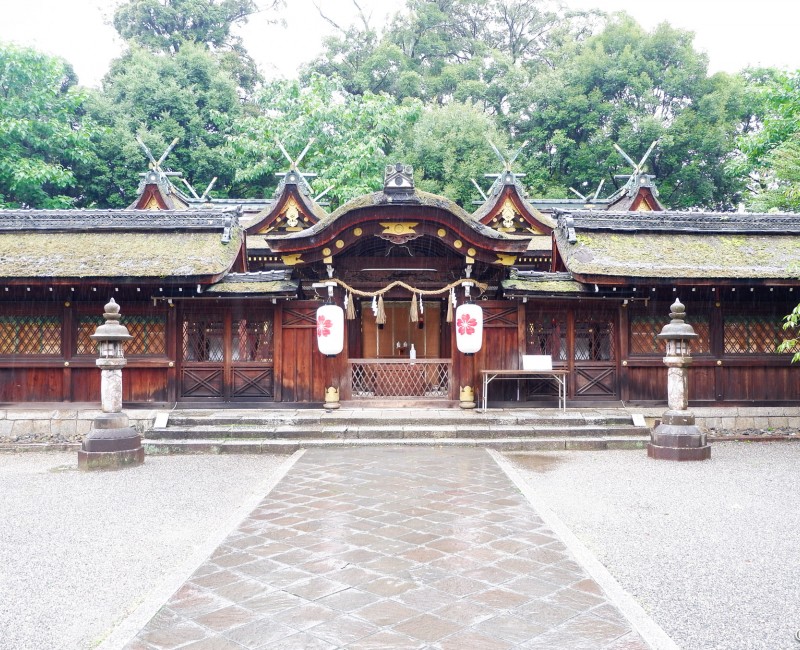 Bâtiment principal style kasuga-zukuri du Hirano-jinja (Kyoto)