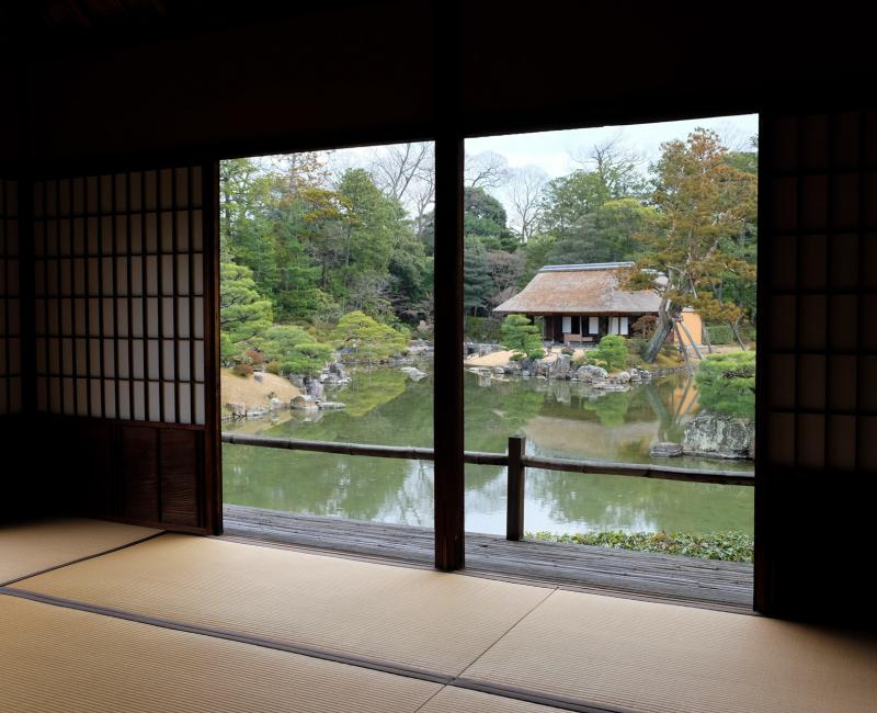Vue depuis le Gepparo à la villa Katsura de Kyoto 2 Vue depuis le Gepparo à la villa Katsura de Kyoto 2