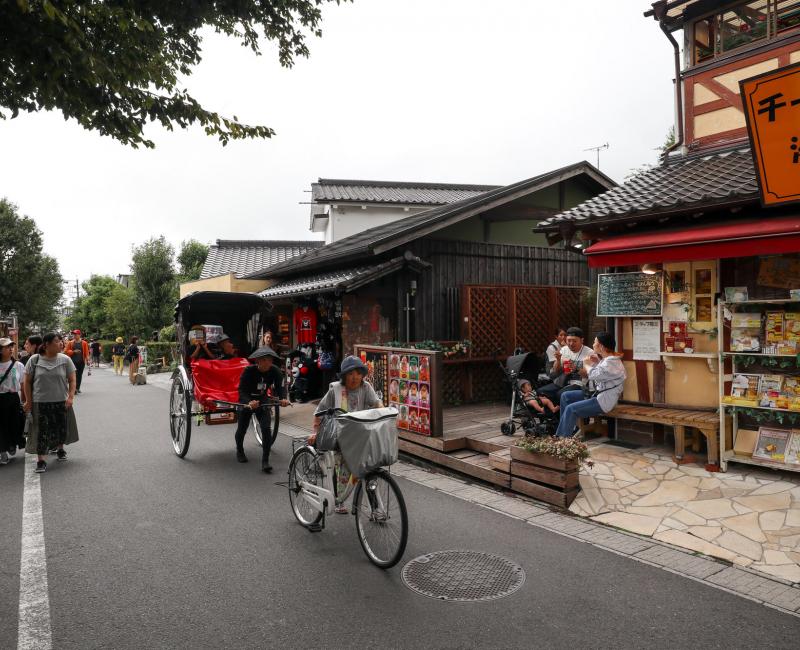 Rue commerçante Yunotsubo à Yufuin