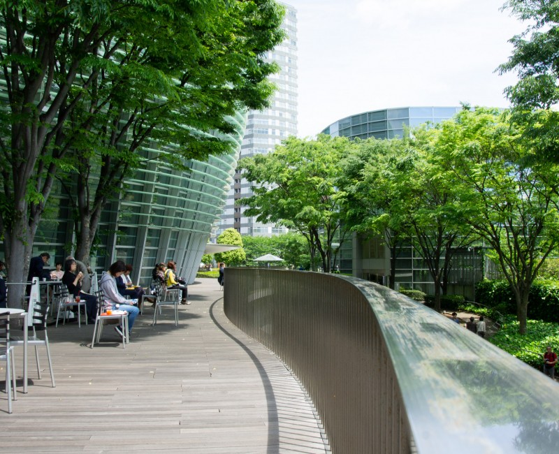 Terrasse extérieure du centre national des Arts de Tokyo 2
