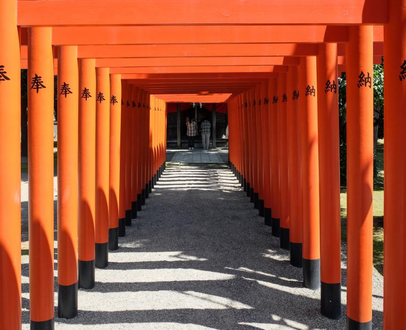 Sanctuaire Inari du jardin Suizen-ji Joju-en à Kumamoto Sanctuaire Inari du jardin Suizen-ji Joju-en à Kumamoto